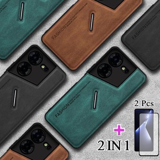 2 合 1 適用於 Tecno Pova 5 Pro 手機殼全保護皮革帶陶瓷保護屏