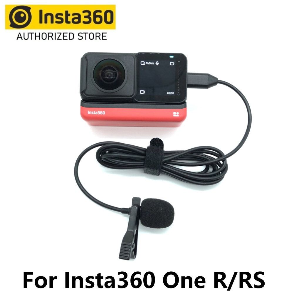 Insta360 One R One RS 官方麥克風音頻無需麥克風適配器運動相機配件高保真降噪的麥克風