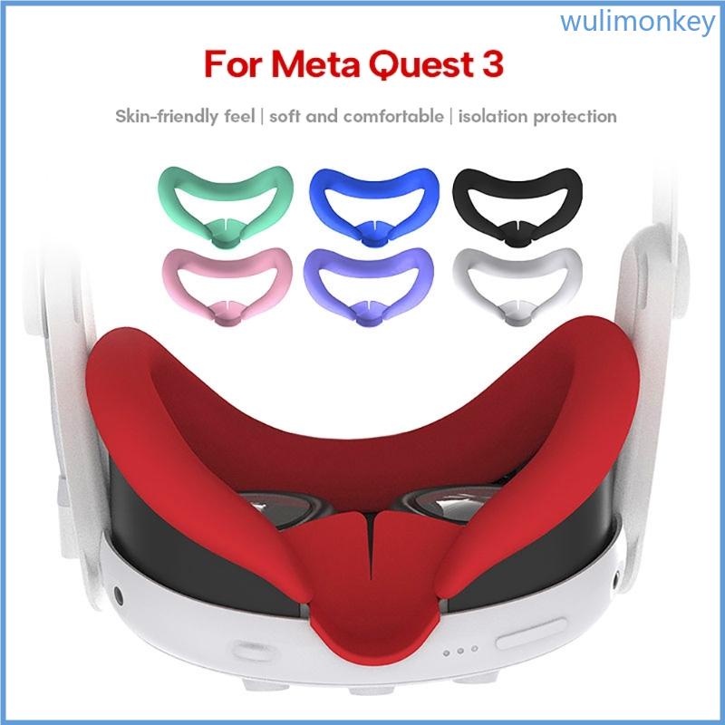 Wu Quest3 虛擬現實耳機替換面部墊防汗防水矽膠面罩