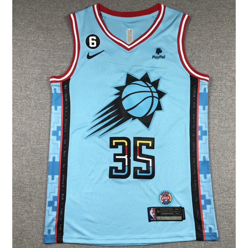 [VOAII] 熱壓  mark 6 新款男士 Phoenix suns 35 Kevin Durant 刺繡籃球球衣球