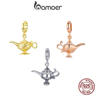Bamoer 吊墜女士手鍊和項鍊 DIY 正品 100% 925 純銀阿拉丁神魔燈 SCC703