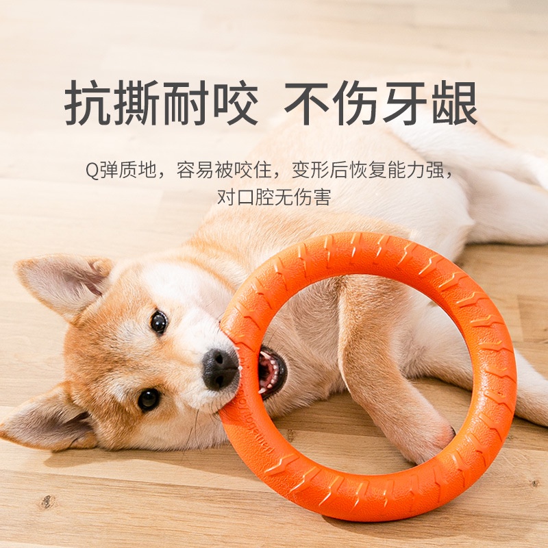 狗狗飛盤寵物玩具拉環耐咬彈力互動訓練中小型犬金毛大狗拔河玩具