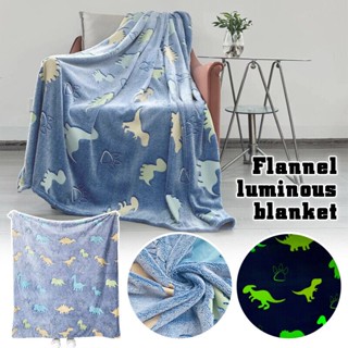 Glow In The Dark 恐龍毯柔軟舒適的法蘭絨毛毯,適合旅行
