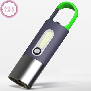 Annasun 便攜式迷你強光手電筒 USB 可充電鑰匙鏈工作燈 HG