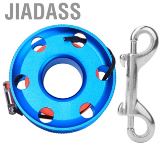 Jiadass 30M 50M 潛水手指線軸捲軸不鏽鋼游泳帶螢光橘線水下浮潛