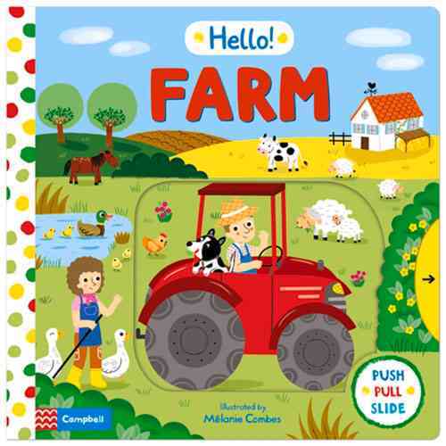 Hello! Farm (硬頁推拉書)(硬頁書)/Melanie Combes Campbell Hello Series 【禮筑外文書店】