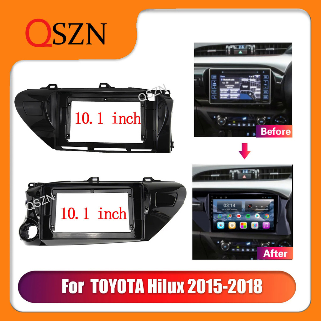 10.1 英寸車架儀表板適配器適用於豐田 Hilux Revo 2015-2018 左舵/右舵 DVD 立體聲面板儀表板