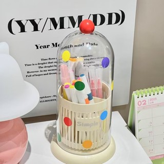 兒童筆筒帶蓋大容量多功能收納盒可愛辦公學生桌面化妝刷架piso item收納盒收納盒收納盒