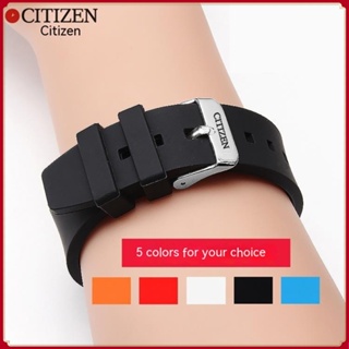 CITIZEN矽膠錶帶男錶鏈橡膠手錶帶AW0010 AW0015 20mm 22mm