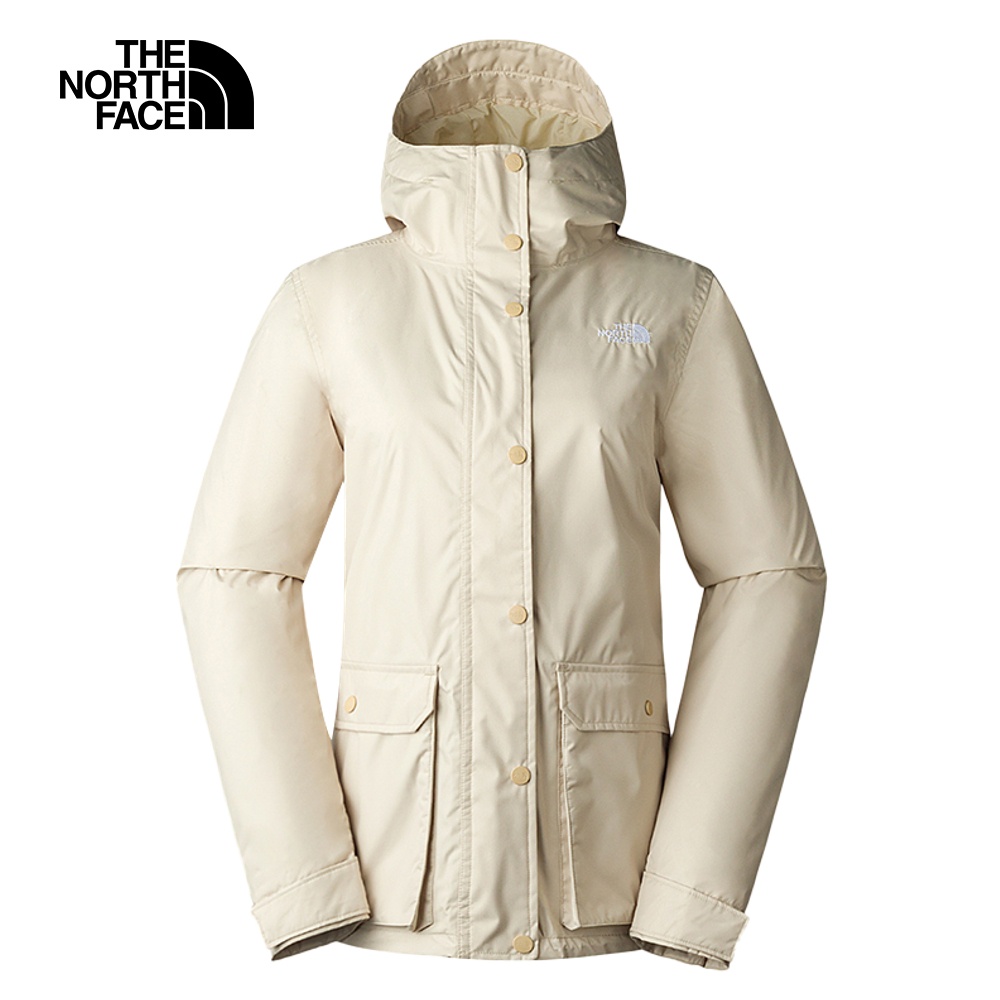 The North Face北面女款米色防水透氣保暖連帽三合一外套｜88RW486