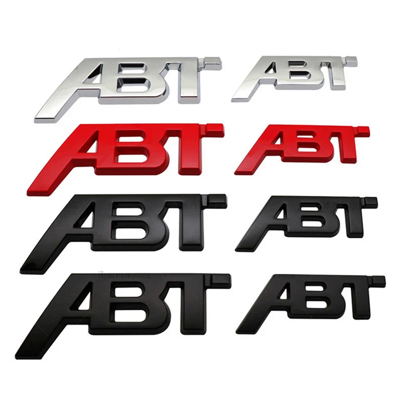 3d 金屬 ABT 標誌字母汽車前標誌徽章適用於奧迪 A5 A7 A1 SQ5 TT RS6 RS3 Q7 Q5 Q8