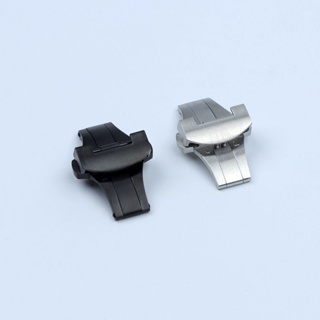 PANERAI 20 22mm 手錶配件不銹鋼錶扣 雙按蝴蝶扣 適用於沛納海錶帶折疊扣 帶標誌