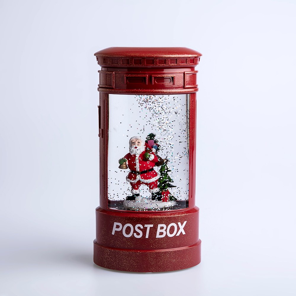 【HOLA】亮粉聖誕擺飾燈 郵筒 (聖誕老人)