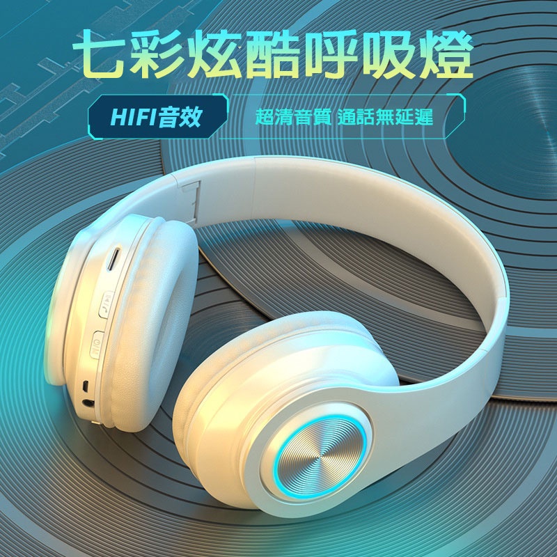 【台灣12H出貨】超震撼低音耳機 高音質重低音耳機  立體全罩式耳機麥克風 頭戴式全包耳機 無線折疊耳機 耳罩式耳機