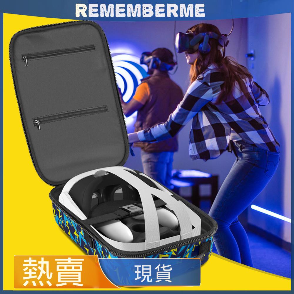 手提單肩斜挎大容量便攜收納包+可調肩帶+鏡頭保護墊+綁帶 EVA硬殼防摔防震保護盒 適用於Meta Quest 3 VR