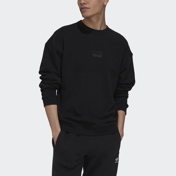 Adidas Original R.y.v. Logo Cw H11496 男 長袖上衣 休閒 棉質 國際版 黑