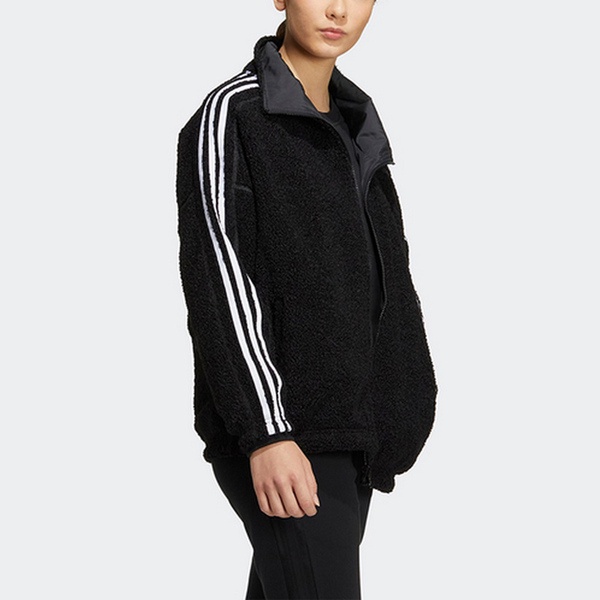 Adidas Metrevboa JKTT2 HM7114 女 外套 立領 羊羔毛 絨毛 雙面穿 運動 休閒 黑