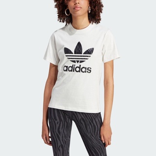 Adidas Animal Tee A IJ7781 女 短袖 上衣 T恤 亞洲版 經典 三葉草 斑馬紋 棉質 白黑