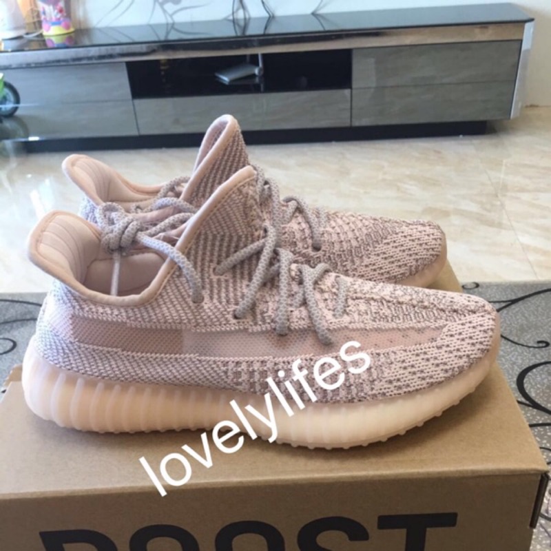 Adidas Yeezy Boost 350 V2 'Synth' 粉天使 新亞洲限定 側透 椰子 慢跑鞋 FV5578