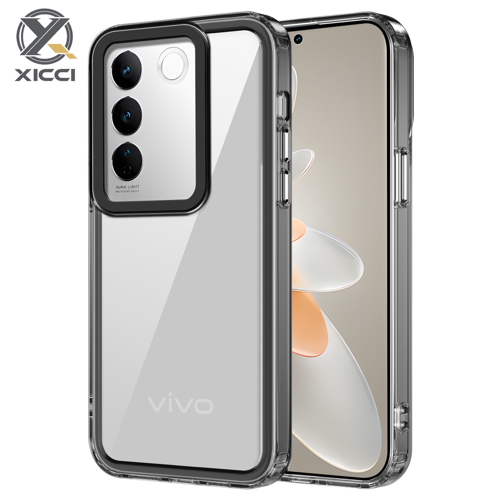 Xicci 豪華高品質透明防震殼適用於 Vivo V27E 4G/V27 5G/V27Pro 5G 硬亞克力時尚透明後蓋