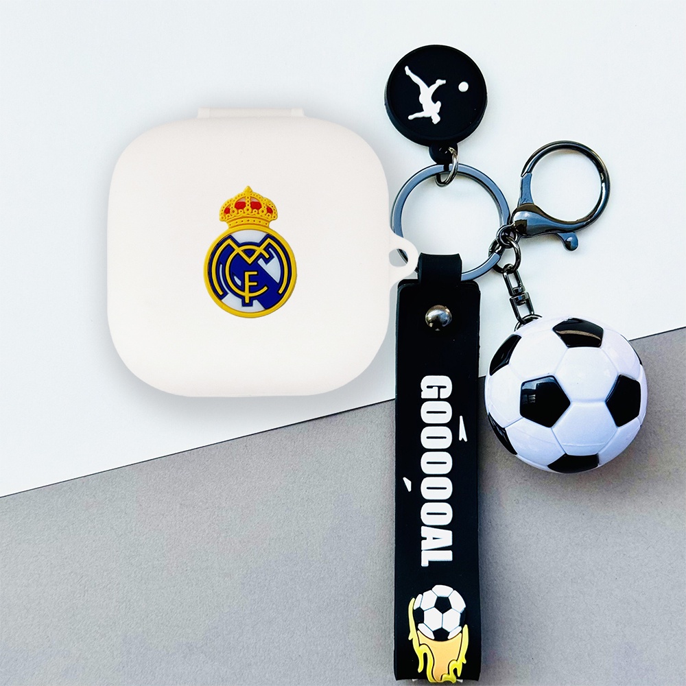 適用於 Shokz OpenFit 手機殼矽膠軟殼創意足球鑰匙扣挂件 Shokz OpenFit 防震外殼保護套