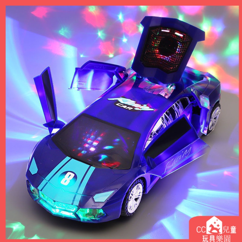 現貨♘♘【現貨】旋轉玩具車 旋轉警車 萬向車 變形電動車 跳舞車 變形旋轉萬向警車 萬向發光電動小汽車 聲光360度變形