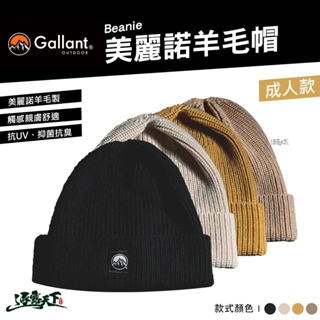 Gallant 美麗諾羊毛帽 成人款 4色 glnt-ah-012 毛帽 帽子 羊毛帽 Merino Wool 露營
