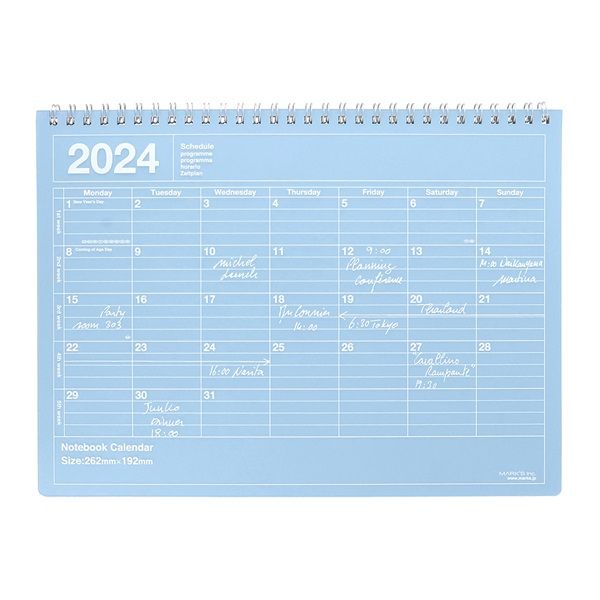 2024 日本 MARK'S 筆記本月曆/ M/ 藍 eslite誠品