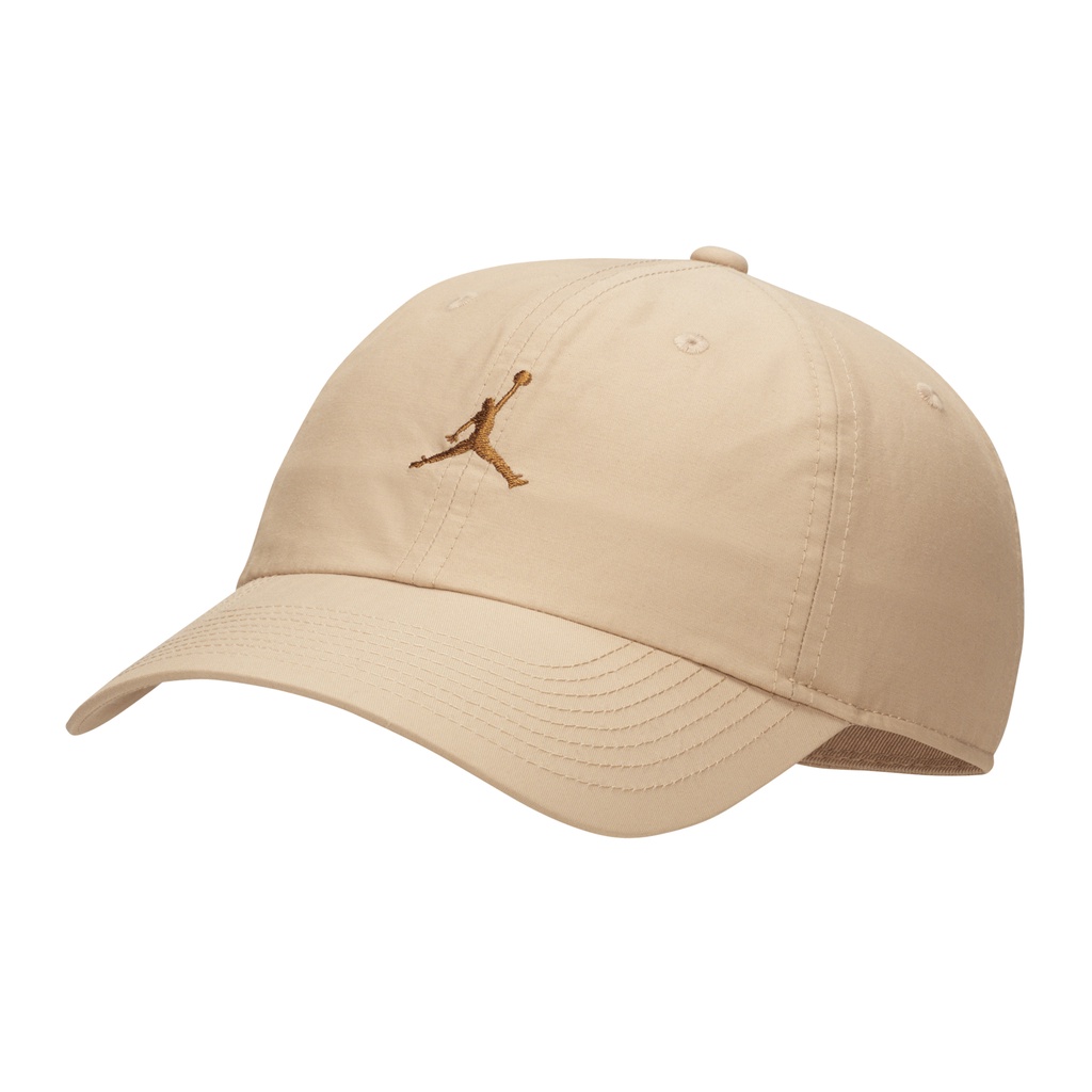 Nike 帽子 Jordan Club 男女款 卡其 老帽 棒球帽 喬丹 刺繡【ACS】 FD5185-200