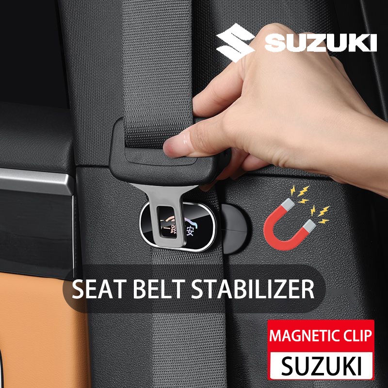 SUZUKI 適用於鈴木汽車安全帶扣座磁性夾子張力調節器皮帶緊固件 Swift Alto Grand Vitara Ba