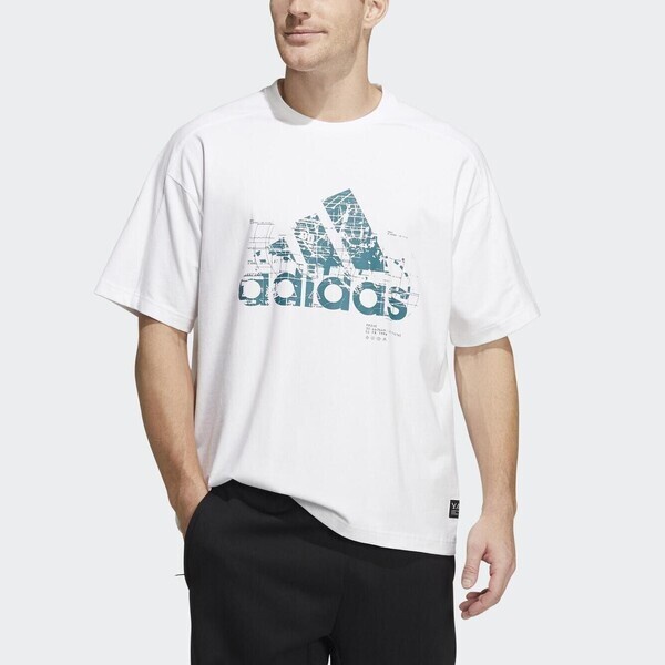Adidas M Prsve Bos Tee HD0050 男 短袖 上衣 T恤 運動 休閒 棉質 寬鬆 白