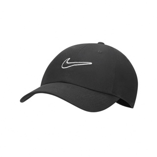 Nike 帽子 Club Swoosh 男女款 黑 基本款 老帽 鴨舌帽 棒球帽【ACS】 FB5369-010