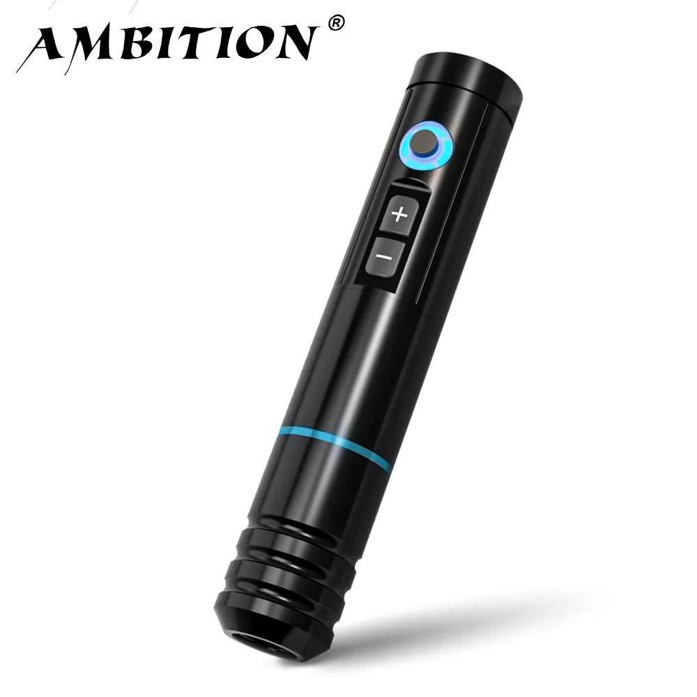 Ambition NINJA RS 便攜式無線紋身機筆 3.5mm 行程電池容量 800mah 永久化妝通用針