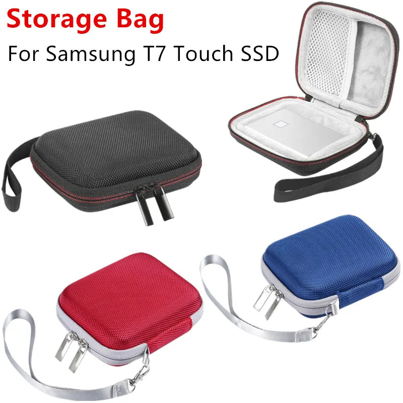 適用於便攜式 EVA 戶外旅行箱儲物袋手提包適用於三星 T7 Touch SSD 外殼配件保護盒