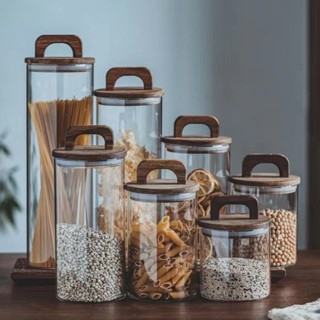 ❤爆款推薦❤ 日式廚房堅果雜糧香料咖啡豆玻璃密封罐食品級大容量收納儲物罐子