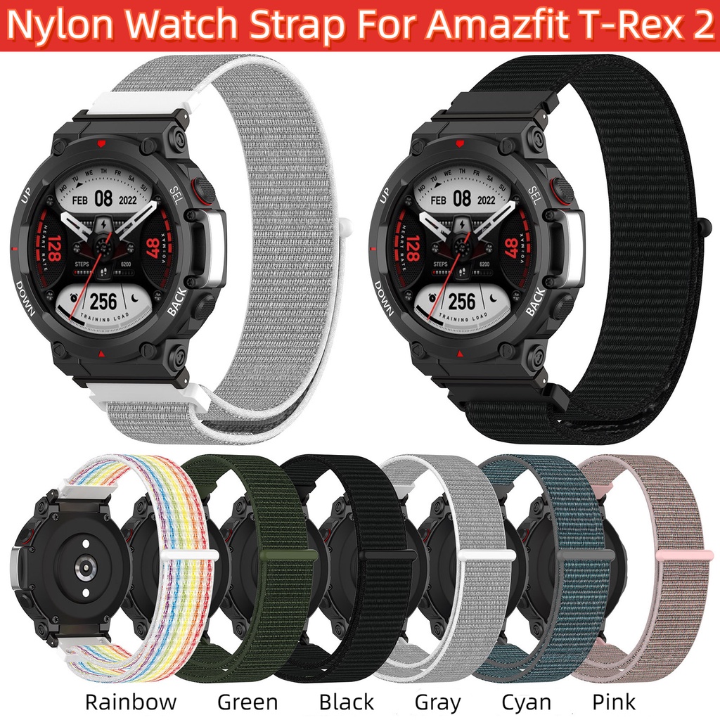 Amazfit T-Rex 2 智能運動手錶 VELCRO 替換腕帶的尼龍錶帶