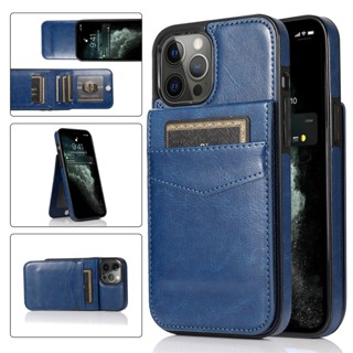 適用於蘋果iPhone12瘋馬料上下支架插卡皮套iPhone11手機殼