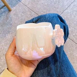 櫻花馬克杯可愛陶瓷杯子精緻家用水杯女生辦公室咖啡早餐杯