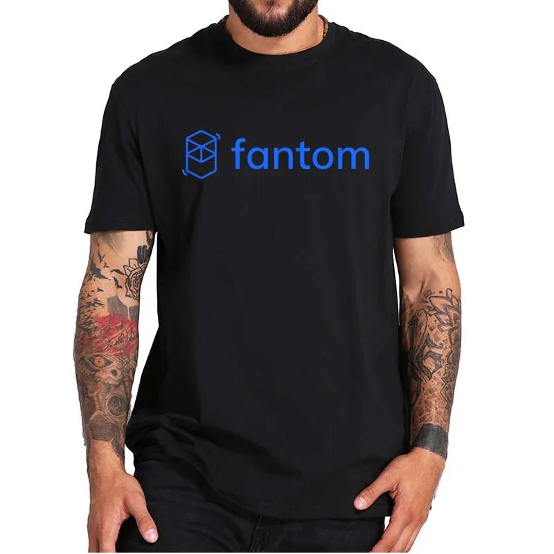 Fantom 錢包徽標時尚 Ftm 加密區塊鏈 Defi 流行 T 恤卡通商務交易者投資者
