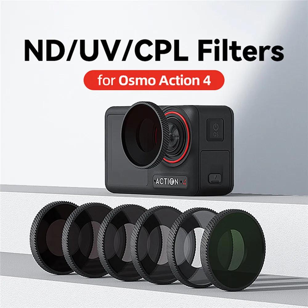 適用於 DJI OSMO Action 4 CPL UV ND 8 16 32 64 濾鏡套裝運動相機配件的防水鏡頭濾鏡