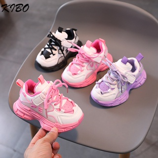 軟底兒童跑步鞋 兒童運動鞋 1-6歲女童跑步鞋