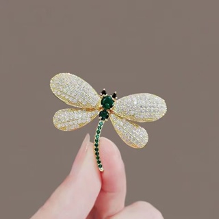 高檔精緻蜻蜓胸針奢華小眾西裝胸花設計感領針防滑配件