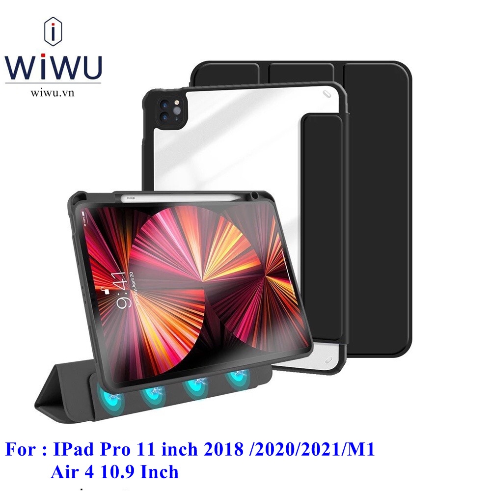 Wiwu 2 合 1 Folio 保護套適用於 I-Pad Pro 11 in 2021 M1、Air 4、9 10.2