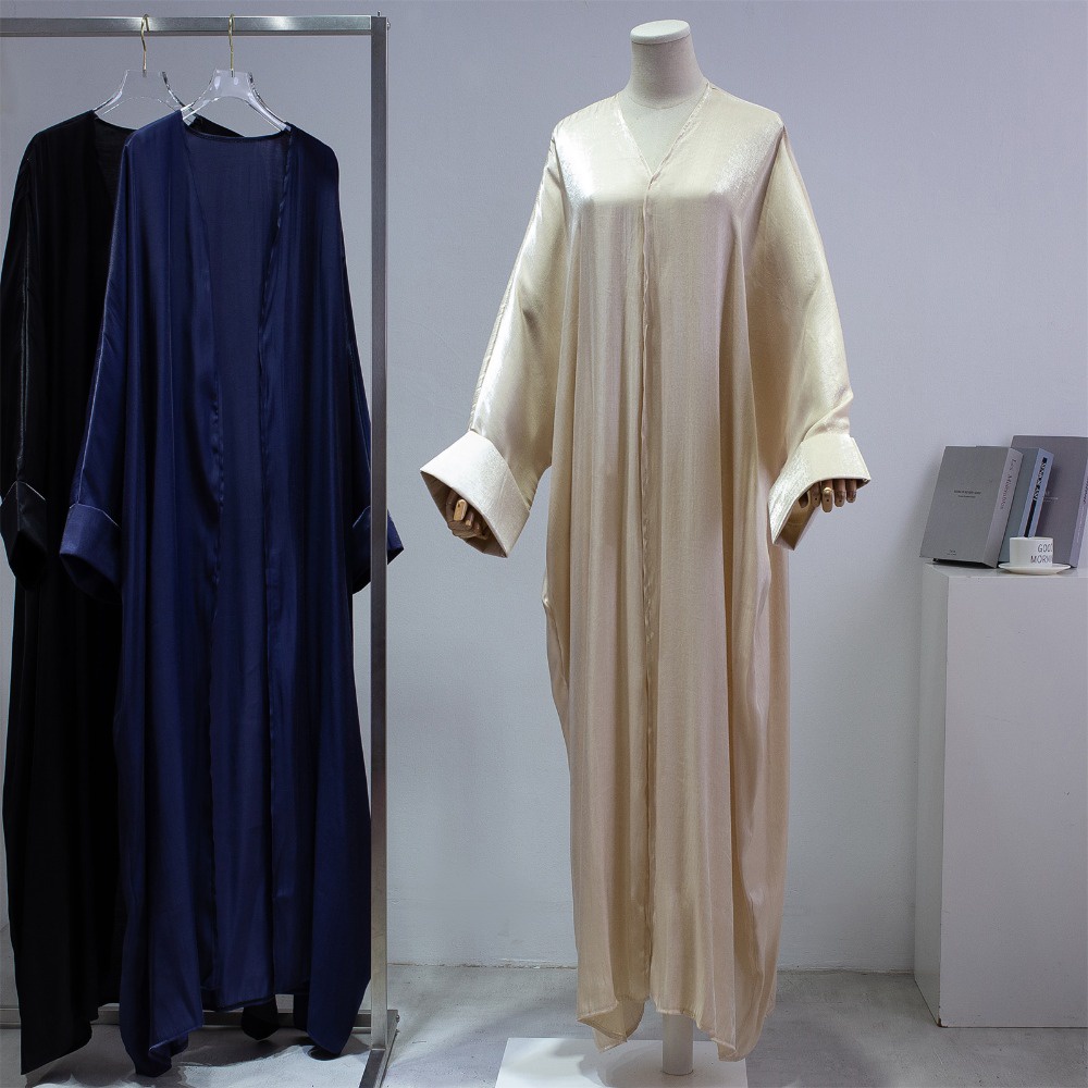 穆斯林長袍長袍罩衫罩衫袖連體祈禱婦女 Jubah 伊斯蘭服裝迪拜沙特長袍