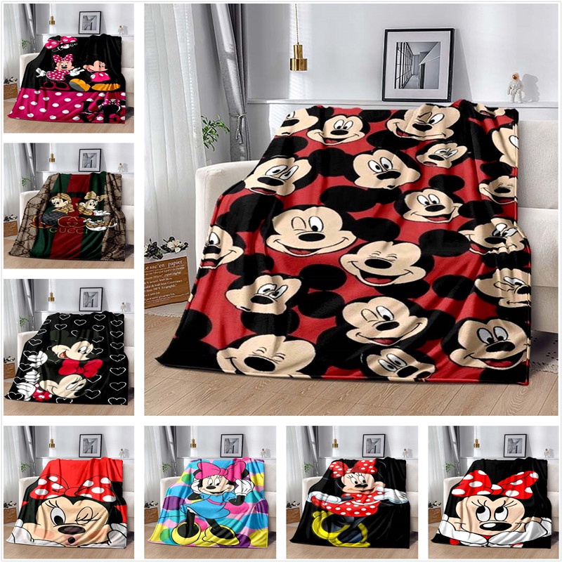 迪士尼世界米老鼠米奇米妮抓絨毯柔軟舒適成人兒童家居裝飾臥室客廳沙發床毯-1