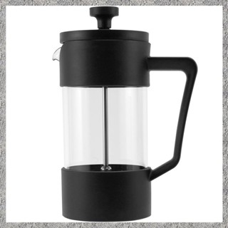 French Press 咖啡和茶壺,加厚硼矽酸鹽玻璃咖啡機防銹和洗碗機安全,黑色