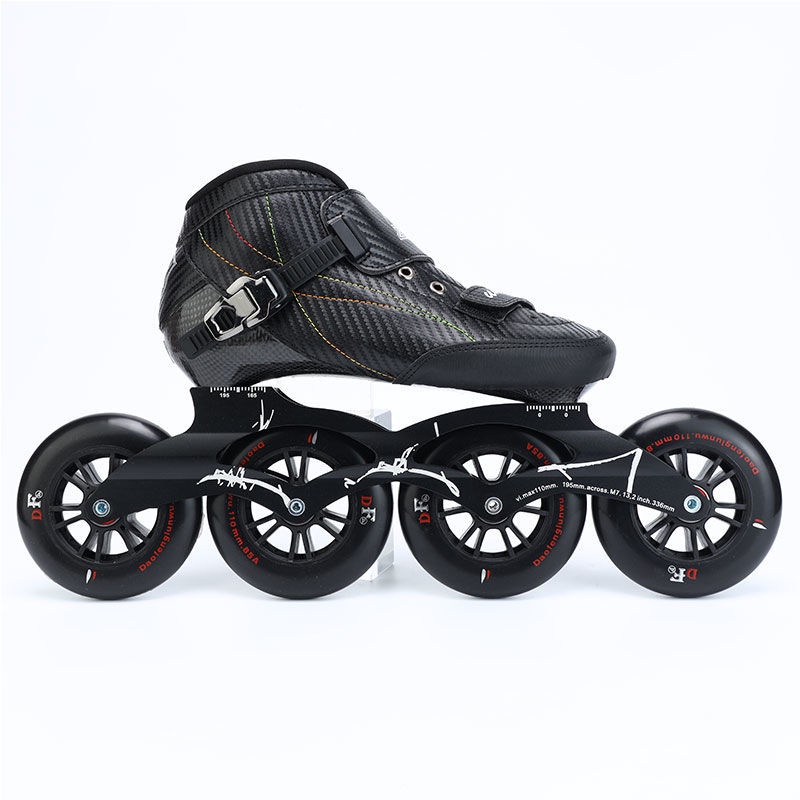 【戶外】ZICO速滑鞋專業競速輪滑鞋大輪速度碳縴維溜冰鞋成人男女兒童上鞋 0AGM