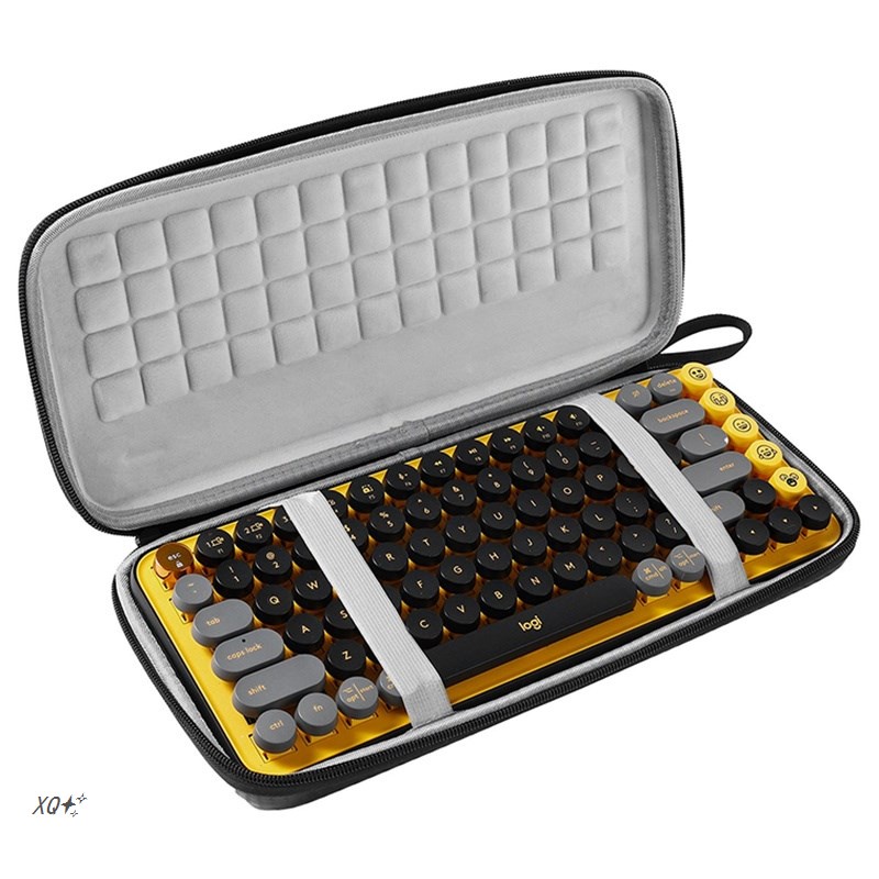 適用 Logitech羅技POP KEYS無線機械鍵盤收納包保護硬殼包袋套盒