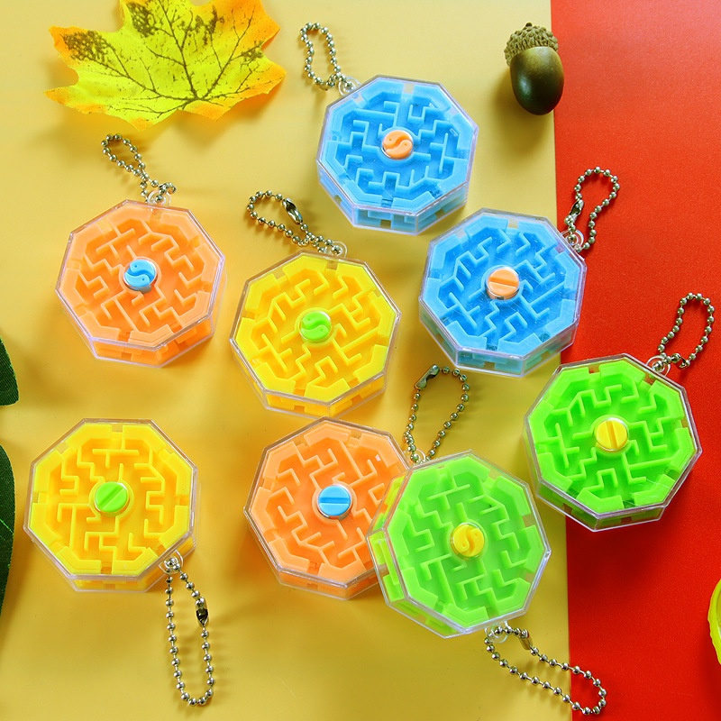 【工廠直銷】批發 十面立體迷宮 3D走珠平衡 筆袋吊飾 文具裝飾 兒童益智遊戲 玩具 魔方迷宮 兒童學生 獎品禮物