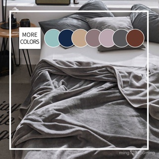 ✨高品質素色毛毯 天鵝絨毯子 藍色黑色灰色色彩柔軟舒適的素色毯子多尺寸任選 8GHG